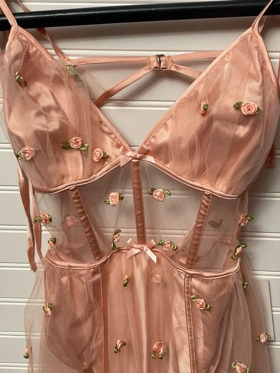 FOR LOVE AND LEMONS JASMINE ROSETTE MAXI DRESS SMALL - Picture 5 of 16